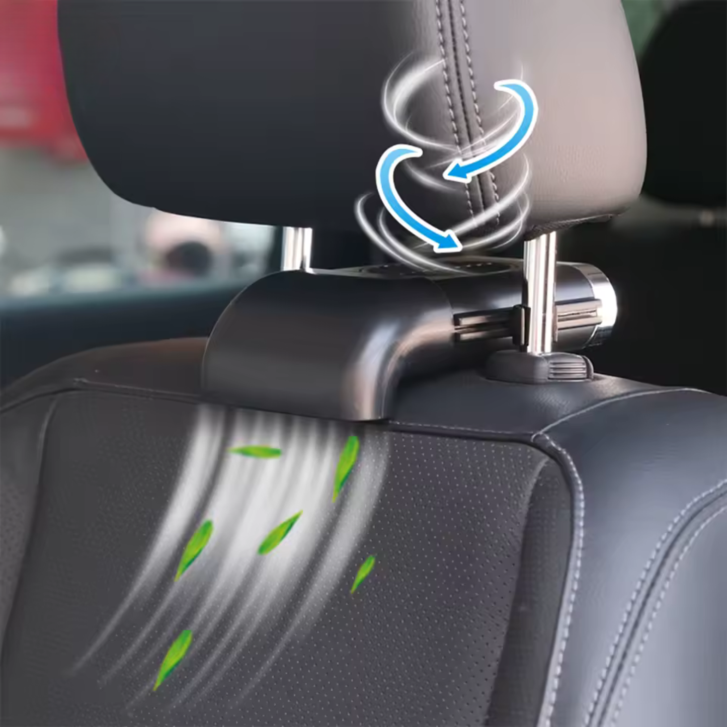 Ventilador para respaldo de asiento coche plegable y silencioso, con tres niveles de velocidad ajustables