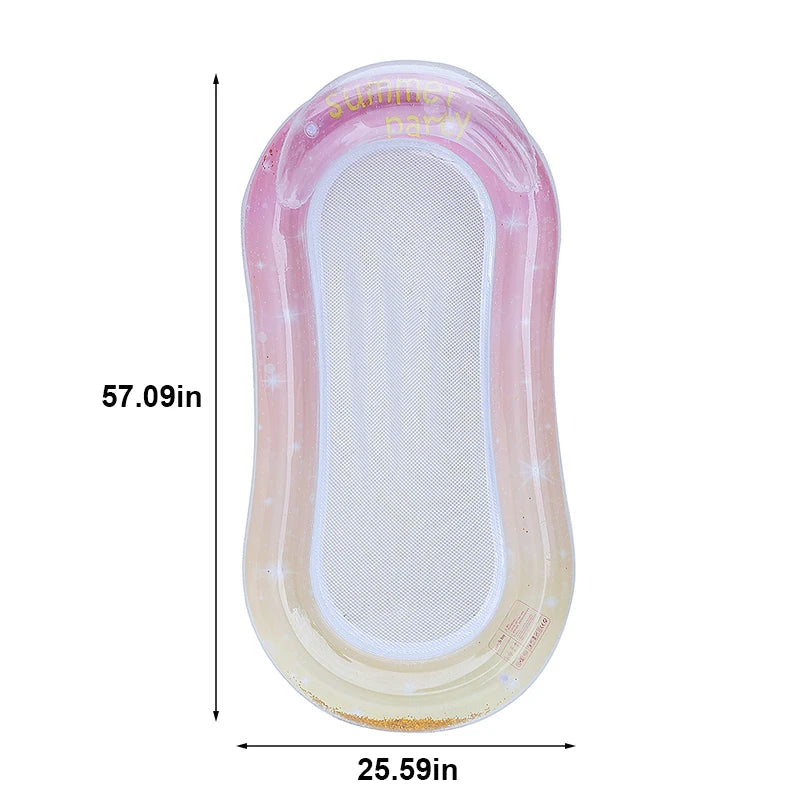 Colchoneta hinchable transparente