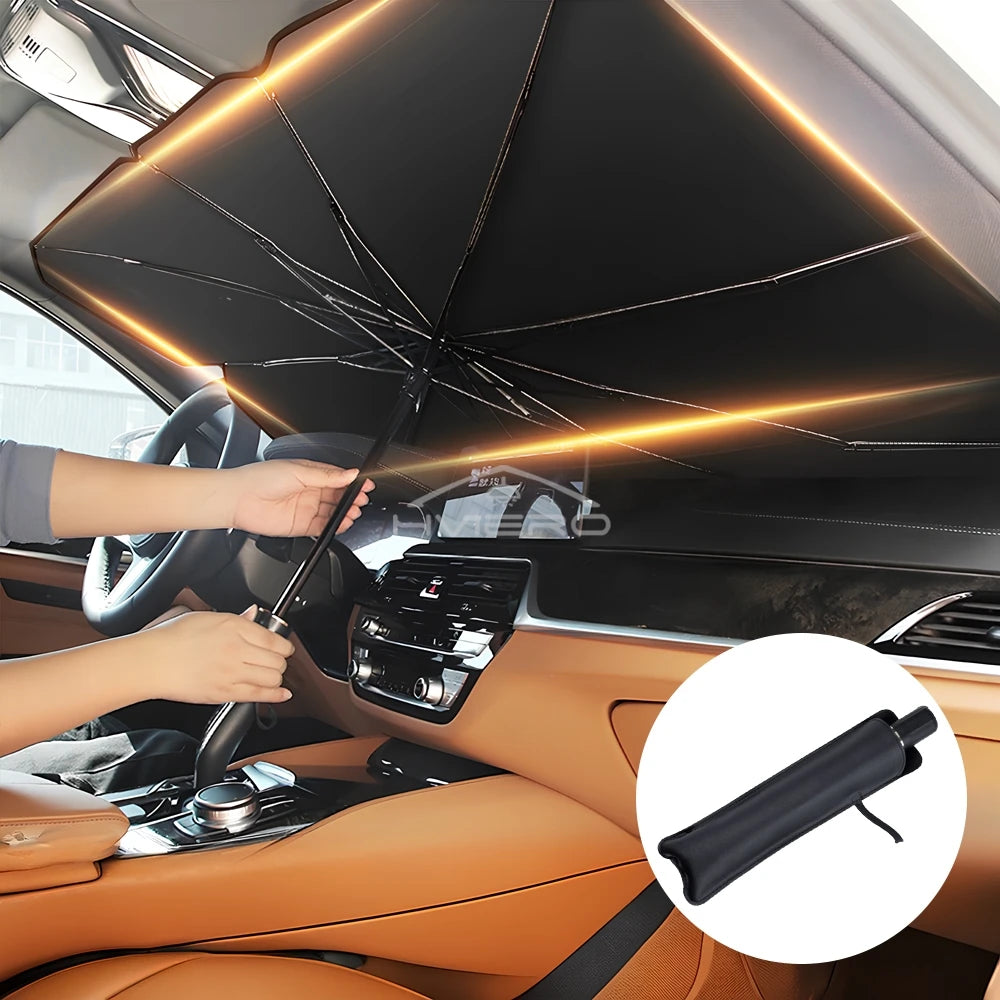 Parasol Tipo Paraguas para Coche | Reduce el Calor y Protege el Interior