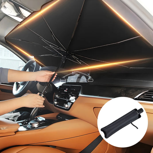 Parasol Tipo Paraguas para Coche | Reduce el Calor y Protege el Interior