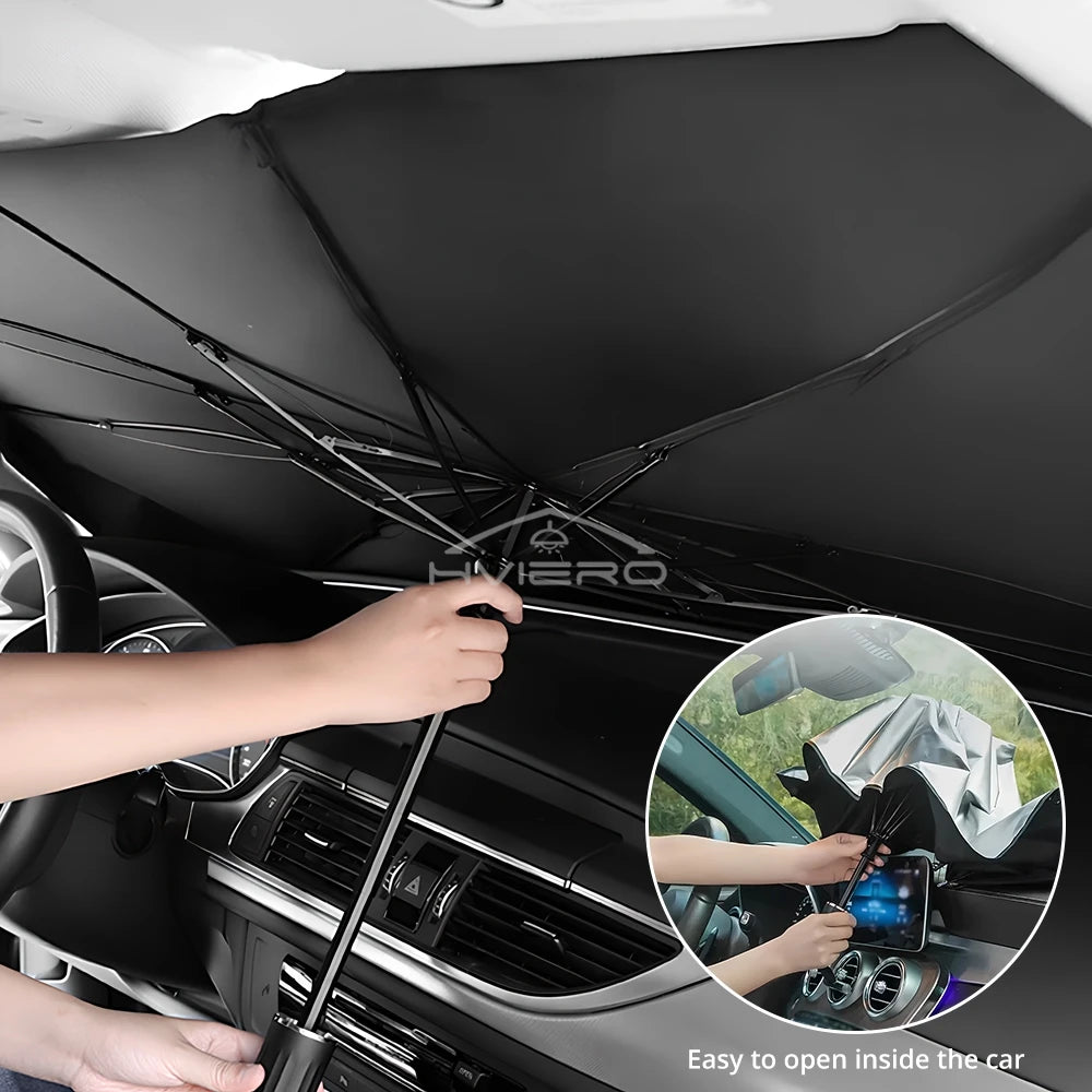 Parasol Tipo Paraguas para Coche | Reduce el Calor y Protege el Interior