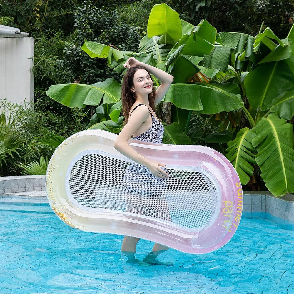 Colchoneta hinchable transparente
